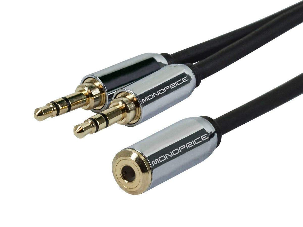 Monoprice Designed for Mobile 6inch 3.5mm Stereo Jack Splitter