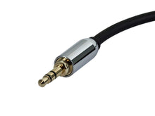 Load image into Gallery viewer, Monoprice Designed for Mobile 6ft 3.5mm Stereo Plug/Two 3.5mm Stereo Jack Cable - Black