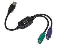 Load image into Gallery viewer, Monoprice PS/2 Keyboard/Mouse to USB Converter Adapter  Black