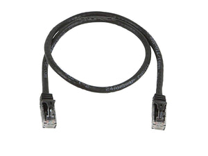 Monoprice Flexboot Cat5e Ethernet Patch Cable - Snagless RJ45  Stranded  350Mhz  UTP  Pure Bare Copper Wire  24AWG  2ft  Black