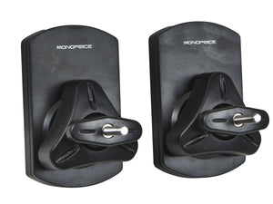 Monoprice Low Profile Speaker Wall Mount Brackets (Pair) - Black For Speakers Weighing Up To 10Kg Each