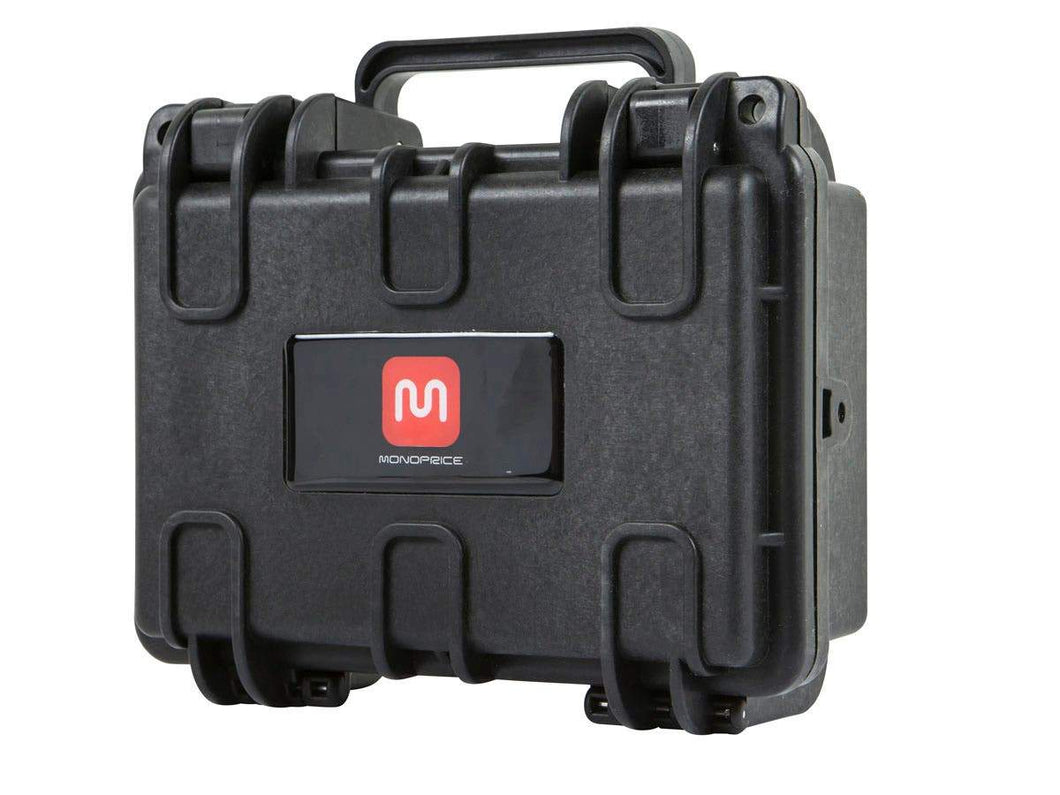 Monoprice Weatherproof Hard Case - 20.3cm (8in) x 17.7 (7in) x 10cm (4in) With Customizable Foam, IP67, Shockproof, Customizable Name Plate