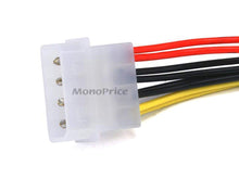 Load image into Gallery viewer, Monoprice Molex Power Splitter Cable  1x 5.25in Male to 2x 5.25in Female  8in