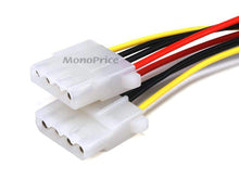 Load image into Gallery viewer, Monoprice Molex Power Splitter Cable  1x 5.25in Male to 2x 5.25in Female  8in