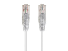 Load image into Gallery viewer, Monoprice Cat6 Ethernet Patch Cable - White, Snagless, RJ45, Stranded, 550MHz, UTP, CMR, Riser Rated, Pure Bare Copper Wire, 28AWG - SlimRun Series