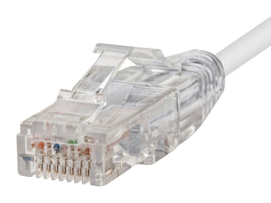 Monoprice Cat6 Ethernet Patch Cable - White, Snagless, RJ45, Stranded, 550MHz, UTP, CMR, Riser Rated, Pure Bare Copper Wire, 28AWG - SlimRun Series