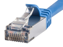 Load image into Gallery viewer, Monoprice Entegrade Cat7 Ethernet Patch Cable - Flexboot RJ45  Stranded  600MhzÂ   S/FTP  CMX  Pure Bare Copper Wire  26AWG  2ft  Blue