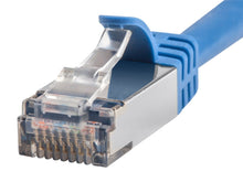 Load image into Gallery viewer, Monoprice Cat7 Ethernet Patch Cable - Blue, Flexboot, RJ45, Stranded, 600Mhz, S/FTP, CMX, Pure Bare Copper Wire, 26AWG - Entegrade Series