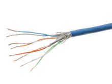 Load image into Gallery viewer, Monoprice Cat7 Ethernet Patch Cable - Blue, Flexboot, RJ45, Stranded, 600Mhz, S/FTP, CMX, Pure Bare Copper Wire, 26AWG - Entegrade Series