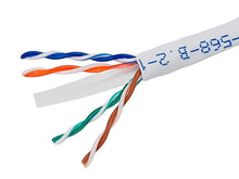 Load image into Gallery viewer, Monoprice Cat6 Ethernet Bulk Cable - Network Internet Cord - 152 Meters (500ft) - Blue, Stranded, 550Mhz, UTP, CM, Pure Bare Copper Wire, 24AWG