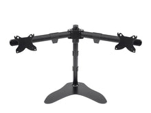 Load image into Gallery viewer, Monoprice Dual Monitor Free Standing Desk Mount, High-Grade Aluminum And Steel For Up to 76.2cm Displays