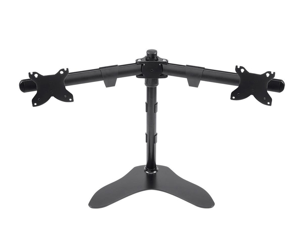 Monoprice Dual Monitor Free Standing Desk Mount, High-Grade Aluminum And Steel For Up to 76.2cm Displays