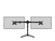 Load image into Gallery viewer, Monoprice Dual Monitor Free Standing Desk Mount, High-Grade Aluminum And Steel For Up to 76.2cm Displays