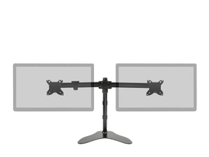 Monoprice Dual Monitor Free Standing Desk Mount, High-Grade Aluminum And Steel For Up to 76.2cm Displays