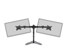 Load image into Gallery viewer, Monoprice Dual Monitor Free Standing Desk Mount, High-Grade Aluminum And Steel For Up to 76.2cm Displays