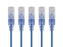 Load image into Gallery viewer, Monoprice Cat6A Ethernet Patch Cable - Network Internet Cord - Black (10-Pack) RJ45, Stranded, 550Mhz, UTP, Pure Bare Copper Wire, 10G, 30AWG - SlimRun Series