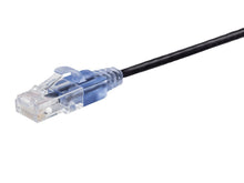 Load image into Gallery viewer, Monoprice Cat6A Ethernet Patch Cable - Network Internet Cord - Black (10-Pack) RJ45, Stranded, 550Mhz, UTP, Pure Bare Copper Wire, 10G, 30AWG - SlimRun Series