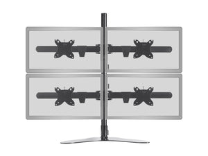 Quad Monitor Free Standing Desk Mount 15in - 30in