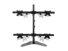 Load image into Gallery viewer, Quad Monitor Free Standing Desk Mount 15in - 30in