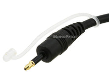 Load image into Gallery viewer, Monoprice S/PDIF Digital Optical Audio Cable, Toslink to Mini Toslink, 12ft