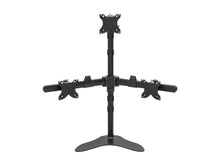 Load image into Gallery viewer, Triple Monitor Pyramid Free Standing Desk Mount 15in - 30in