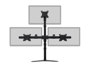 Triple Monitor Pyramid Free Standing Desk Mount 15in - 30in