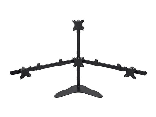 Monoprice Quad Monitor Pyramid Free Standing Desk Mount for 15~30in Monitors