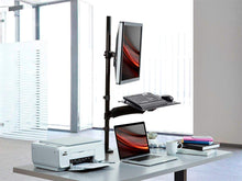 Load image into Gallery viewer, Monoprice Sit-Stand Monitor and Keyboard Workstation