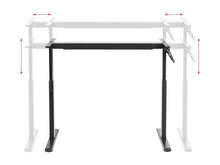 Load image into Gallery viewer, Sit-Stand Height Adjustable Desk Frame Workstation, Manual Crank