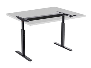 Workstream by Monoprice Sit-Stand Height Adjustable Table Desk Frame Workstation  Manual Crank