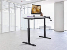 Load image into Gallery viewer, Workstream by Monoprice Sit-Stand Height Adjustable Table Desk Frame Workstation  Manual Crank