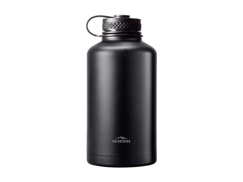 Pure Outdoor by Monoprice Vacuum Sealed 64 fl. oz. Wide-Mouth Growler  Black