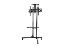 Load image into Gallery viewer, Monoprice TV Wall Mount Bracket Stand Cart With Media Shelf For TVs Up to, Tilt,177.8cm, Max Weight 50Kg, VESA Patterns Up to 600x400, Height Adjustable, UL Certified -Select Series