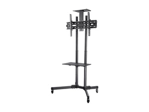 Monoprice TV Wall Mount Bracket Stand Cart With Media Shelf For TVs Up to, Tilt,177.8cm, Max Weight 50Kg, VESA Patterns Up to 600x400, Height Adjustable, UL Certified -Select Series