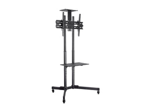 Monoprice TV Wall Mount Bracket Stand Cart With Media Shelf For TVs Up to, Tilt,177.8cm, Max Weight 50Kg, VESA Patterns Up to 600x400, Height Adjustable, UL Certified -Select Series