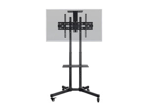 Monoprice TV Wall Mount Bracket Stand Cart With Media Shelf For TVs Up to, Tilt,177.8cm, Max Weight 50Kg, VESA Patterns Up to 600x400, Height Adjustable, UL Certified -Select Series