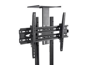 Monoprice TV Wall Mount Bracket Stand Cart With Media Shelf For TVs Up to, Tilt,177.8cm, Max Weight 50Kg, VESA Patterns Up to 600x400, Height Adjustable, UL Certified -Select Series