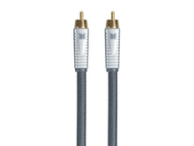 Load image into Gallery viewer, Monolith RCA Cable - 0.91M (3ft) - Silver, 24K Gold Plated Connectors, AL foil, OFC Copper Braided Shield