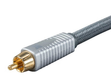 Load image into Gallery viewer, Monolith RCA Cable - 0.91M (3ft) - Silver, 24K Gold Plated Connectors, AL foil, OFC Copper Braided Shield