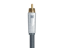 Load image into Gallery viewer, Monolith RCA Cable - 0.91M (3ft) - Silver, 24K Gold Plated Connectors, AL foil, OFC Copper Braided Shield