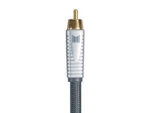 Monolith RCA Cable - 0.91M (3ft) - Silver, 24K Gold Plated Connectors, AL foil, OFC Copper Braided Shield