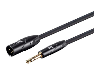 Stage Right by Monoprice 6ft XLR Male to 1/4inch TRS Male 16AWG Cable (Gold Plated)