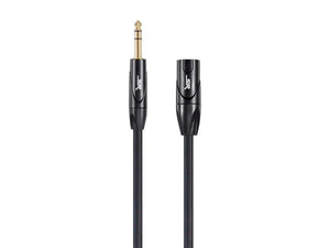 Stage Right by Monoprice 6ft XLR Male to 1/4inch TRS Male 16AWG Cable (Gold Plated)