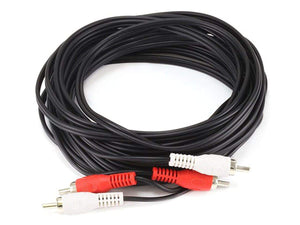 Monoprice 25ft 2 RCA Plug/2 RCA Plug M/M Cable - Black