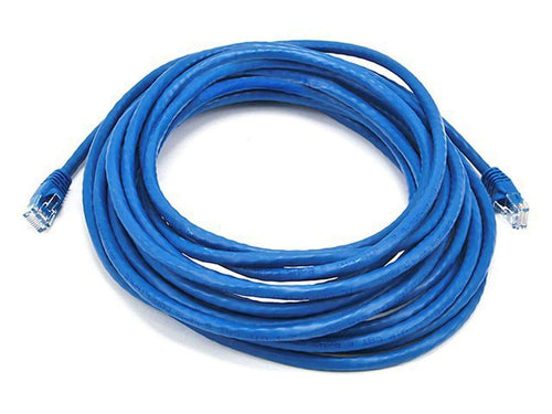 Monoprice Cat6 Ethernet Patch Cable - Snagless RJ45  Stranded  550Mhz  UTP  Pure Bare Copper Wire  24AWG  25ft  Blue