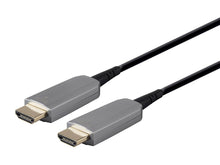 Load image into Gallery viewer, Monoprice SlimRun AV HDR High Speed Cable for HDMI-Enabled Devices - 4K @ 60Hz, HDR, 18Gbps, Fiber Optic, AOC, Black