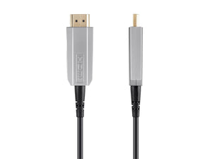 Monoprice SlimRun AV HDR High Speed Cable for HDMI-Enabled Devices - 4K @ 60Hz, HDR, 18Gbps, Fiber Optic, AOC, Black