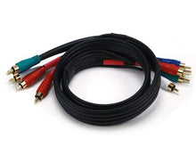 Load image into Gallery viewer, Monoprice 3ft 22AWG 5-RCA Component Video/Audio Coaxial Cable (RG-59/U) - Black