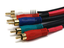 Load image into Gallery viewer, Monoprice 3ft 22AWG 5-RCA Component Video/Audio Coaxial Cable (RG-59/U) - Black