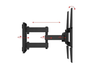 Monoprice Titan Series Full-Motion Articulating TV Wall Mount Bracket - For TVs Up to 70in  Max Weight 77lbs  VESA Patterns Up to 600x400  Rotating